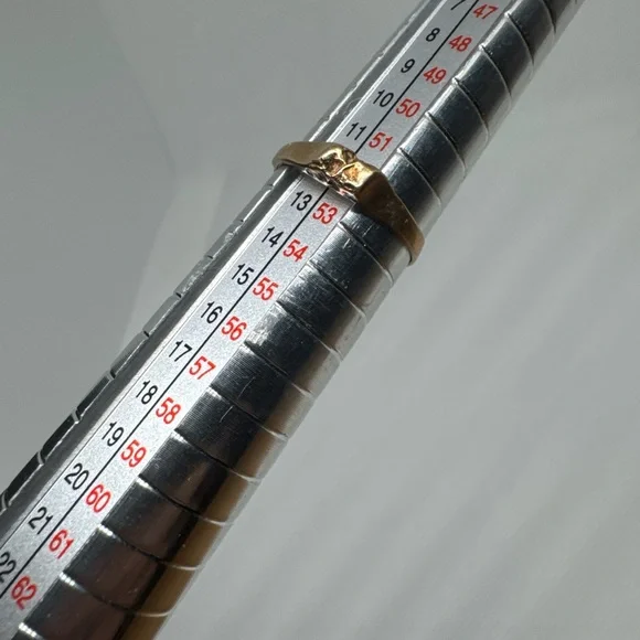 Vintage 14K Yellow Gold Nugget Style Ring Band 1.14 Grams Size 6, 585, European - Picture 14 of 14